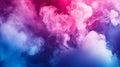 Pink and blue smoke clouds swirling in a dark atmosphere Royalty Free Stock Photo