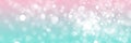 Pink and blue sparkling glitter bokeh background banner Royalty Free Stock Photo