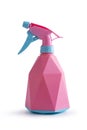 Pink and blue spay bottle