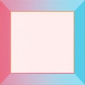 a pink and blue square frame on a white background Royalty Free Stock Photo