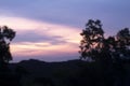 Pink and blue sunset sky at dusk. Blur natural background. Pink sunset blurry backgrounds. Copy space. Inspirational backdrop