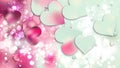 Pink and Blue Valentines Day Background Vector