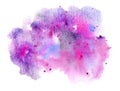 Pink, blue and violet watery spreading illustration.