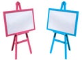 Pink and blue, white board Royalty Free Stock Photo