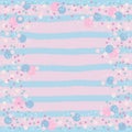 Pink, blue and white bubbles