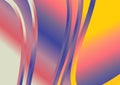 Pink Blue and Yellow Abstract Gradient Wavy Background Vector Art Royalty Free Stock Photo