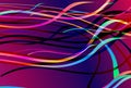 Pink Blue And Yellow Gradient Chaotic Wave Lines Background Beautiful elegant Illustration Royalty Free Stock Photo