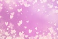 Pink blurred heart background, valentines day, mothers day template with bokeh,magic light effect, love and emotion Royalty Free Stock Photo