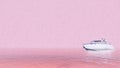Pink boat 3d illustration Royalty Free Stock Photo