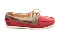 Pink boat shoes or top sider Royalty Free Stock Photo