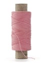 Pink bobbin thread Royalty Free Stock Photo