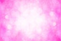 Pink bokeh and heart abstract background.