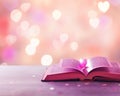 Pink bokeh romantic background. Royalty Free Stock Photo