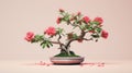 Pink Bonsai Tree - 3d Rendering In Yanjun Cheng Style