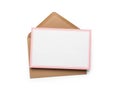 Pink bordered card on white background Royalty Free Stock Photo