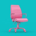 Pink Boss Office Chair Duotone. 3d Rendering