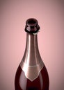 Pink Champagne Bottle Open Neck Royalty Free Stock Photo