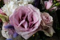 Pink bouquet. Different flowers. Romantic mood