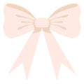 Pink bow knot. Cute gift decoration icon