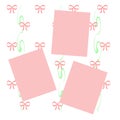 Pink bows scrapbook