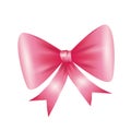 Pink bowtie icon. Ribbon design. Vector graphic Royalty Free Stock Photo