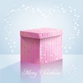 Pink box on light blue background Royalty Free Stock Photo