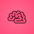 Pink brain icon