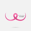 Pink Breast,Bosom,or Chest icon.Breast Cancer October Awareness