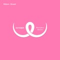 Pink Breast,Bosom,or Chest icon.Breast Cancer October Awareness