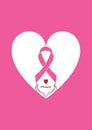 Pink breast cancer awareness ribbon,Courtesy of Hope