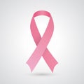 Pink breast cancer awareness ribbon