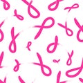 Pink breast cancer awareness ribbons vector background Royalty Free Stock Photo