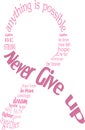 Pink breast cancer ribbon