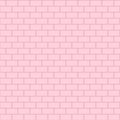 Pink brick wall background. Seamless repeating pattern. Vector illustration. Royalty Free Stock Photo