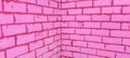 Pink brick wall texture Blank background, sweet grunge wallpaper Royalty Free Stock Photo