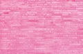 Pink brick wall texture with vintage style pattern for background and desing art work Royalty Free Stock Photo