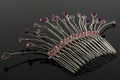 Pink Bridal Hair Comb