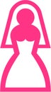 Pink bride pictogram