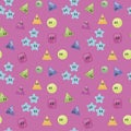 Pink bright seamless pattern candy blue colored dessert children cute asterisks composition circle triangle square dacey gloss lig