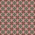 Pink, brown and grey geometric seamless pattern with striped rhombuses