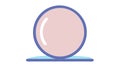 Pink Bubble Sphere Icon Stand Abstract Decoration, vector design Generative AI Royalty Free Stock Photo