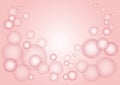 Pink bubbles vector