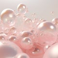 Pink bubbles on a white background Royalty Free Stock Photo