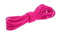 Pink bungee cord on a white background