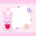 Pink bunny card