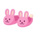 Pink bunny slippers Royalty Free Stock Photo