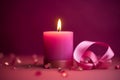 Pink burning candle medical. Generate Ai