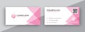 Pink business card design. modern double sided business card design concept , clean and modern style