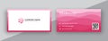 Pink business card design. modern double sided business card design concept , clean and modern style