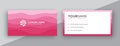 Pink business card design. modern double sided business card design concept , clean and modern style